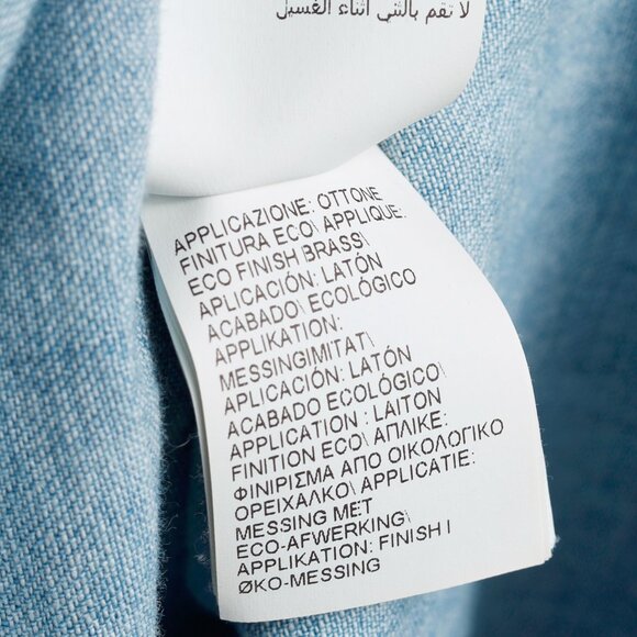 Brunello Cucinelli SS/22 Blue Monili-Trim Button-Down Long-Sleeved Denim Shirt - Picture 13 of 16